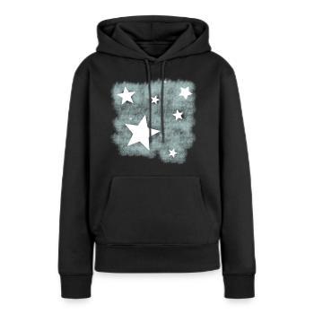 Étoiles dans le ciel nocturne, ciel étoilé. - Sweat à capuche Premium bio Femme - noir - Devant - Julia (174cm)