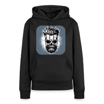 Cool Rudeboy - Sweat à capuche Premium bio Femme - noir - Devant - Julia (174cm)