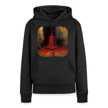 Düsterer Dämon - Frauen Premium Bio Hoodie - Schwarz - Vorne - Julia (174cm)