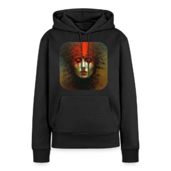 Düsteres Horror Frauen Gesicht - Frauen Premium Bio Hoodie - Schwarz - Vorne - Julia (174cm)