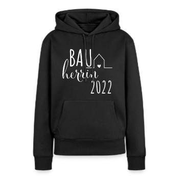 Bauherrin 2022 Häuslebauer Hausbesitzerin Hausbau - Frauen Premium Bio Hoodie - Schwarz - Vorne - Julia (174cm)