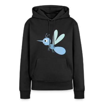Moustique - Sweat à capuche Premium bio Femme - noir - Devant - Julia (174cm)