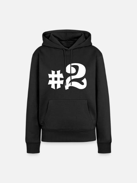 #2 - Frauen Premium Bio Hoodie - Schwarz