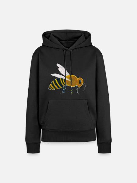 Biene - Frauen Premium Bio Hoodie - Schwarz