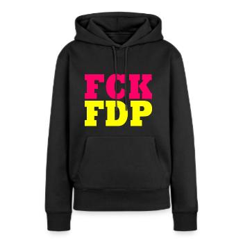 Fck fdp - Frauen Premium Bio Hoodie - Schwarz - Vorne - Julia (174cm)