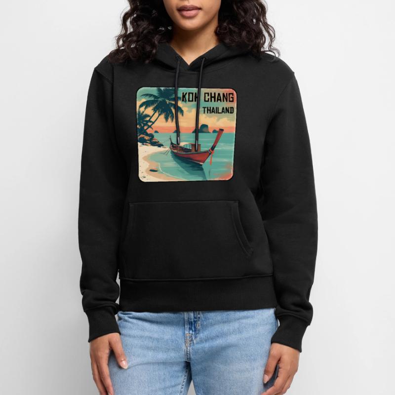 Koh Chang Sweat à capuche Premium bio Femme