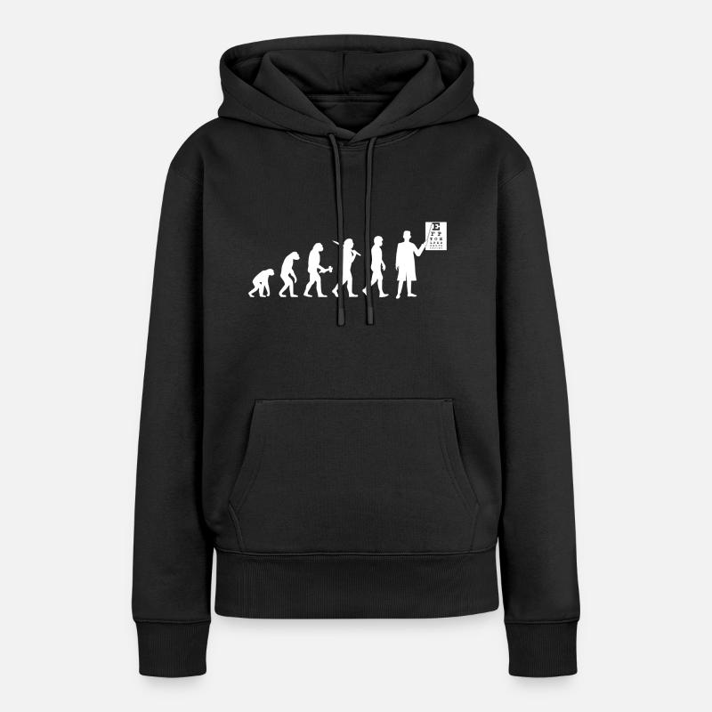 Optométriste Optométriste Optométrie Evolution Gift - Sweat à capuche Premium bio Femme - noir