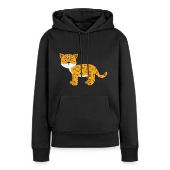 jaguar - Sweat à capuche Premium bio Femme - noir - Devant - Julia (174cm)