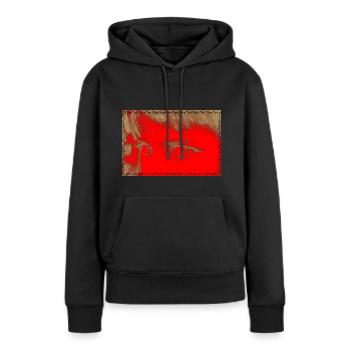 Ich sehe dich - Frauen Premium Bio Hoodie - Schwarz - Vorne - Julia (174cm)
