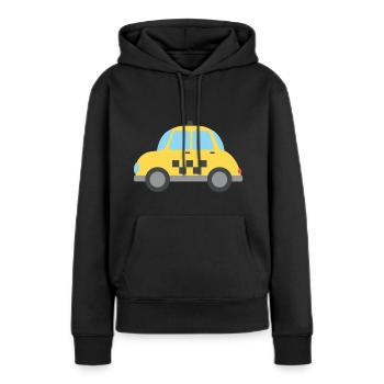 taxi - Frauen Premium Bio Hoodie - Schwarz - Vorne - Julia (174cm)