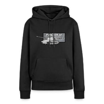 Tank - Frauen Premium Bio Hoodie - Schwarz - Vorne - Julia (174cm)