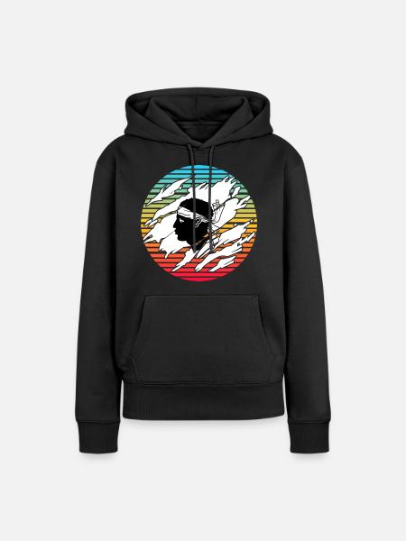 Korsika Camping - Frauen Premium Bio Hoodie - Schwarz