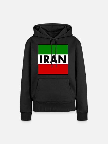 IRAN FLAG IRANIAN FLAG - Women’s Premium Organic Hoodie - black
