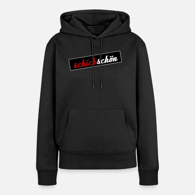 Schick Nice - Sweat à capuche Premium bio Femme - noir