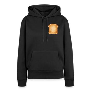toast - Sweat à capuche Premium bio Femme - noir - Devant - Julia (174cm)