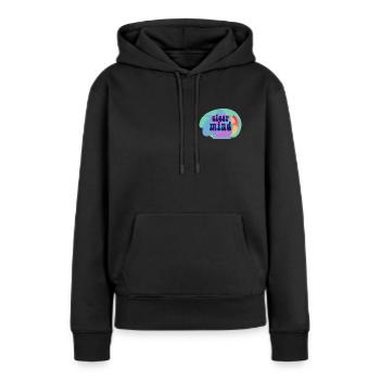 clair - Sweat à capuche Premium bio Femme - noir - Devant - Julia (174cm)