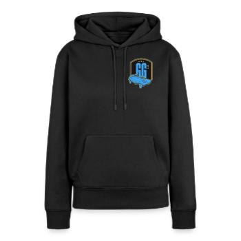GGElite Monogramme - Sweat à capuche Premium bio Femme - noir - Devant - Julia (174cm)