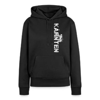 Carinthie - Sweat à capuche Premium bio Femme - noir - Devant - Julia (174cm)