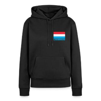 Luxembourg - Sweat à capuche Premium bio Femme - noir - Devant - Julia (174cm)