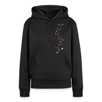 Rain of stars - Women’s Premium Organic Hoodie - black - Front - Julia (174cm)