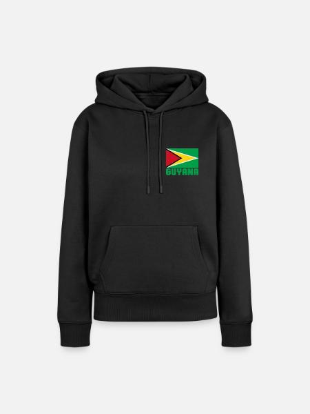 Guyana - Frauen Premium Bio Hoodie - Schwarz