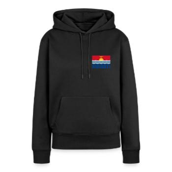 Kiribati - Frauen Premium Bio Hoodie - Schwarz - Vorne - Julia (174cm)