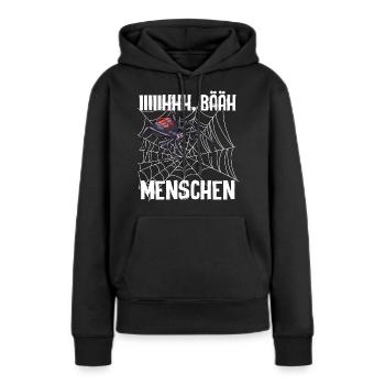 Spinne - Frauen Premium Bio Hoodie - Schwarz - Vorne - Julia (174cm)