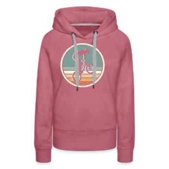 BMX Bike Rider vintage Cascade BMX - Sweat à capuche Premium bio Femme - mauve - Devant - Isabella (175cm)