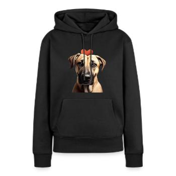 Black Mouth Cur Valentine's Day - Women’s Premium Organic Hoodie - black - Front - Julia (174cm)