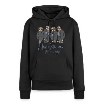Abschied Job Arbeit Alles Gute von Deinen Kollegen - Frauen Premium Bio Hoodie - Schwarz - Vorne - Julia (174cm)