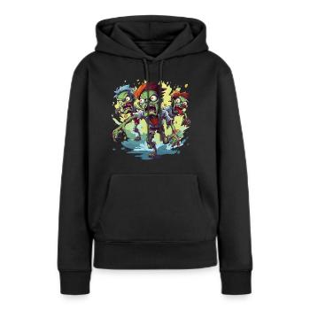 Zombie Apokalypse Halloween Zombiejäger Untote - Frauen Premium Bio Hoodie - Schwarz - Vorne - Julia (174cm)