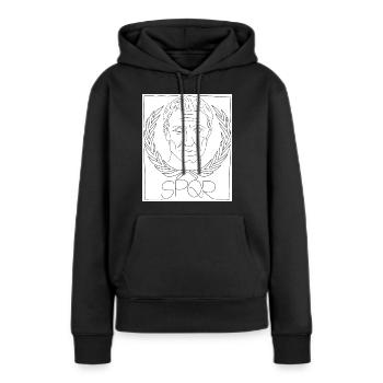 Jules César SPQR imperium romanum Rome César rome - Sweat à capuche Premium bio Femme - noir - Devant - Julia (174cm)