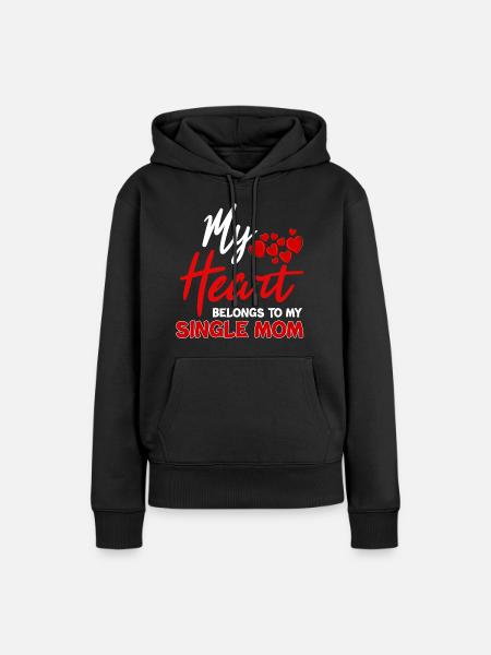 mom - Frauen Premium Bio Hoodie - Schwarz