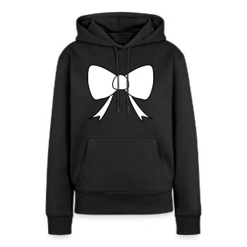 schleife symbol form - Frauen Premium Bio Hoodie - Schwarz - Vorne - Julia (174cm)