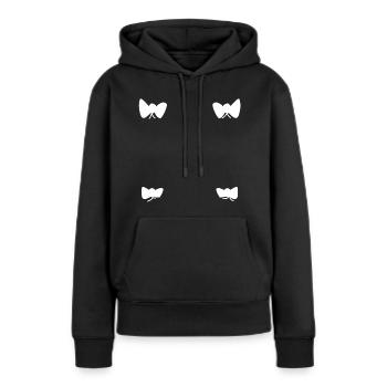schleifen schleife muster formen symbol - Frauen Premium Bio Hoodie - Schwarz - Vorne - Julia (174cm)