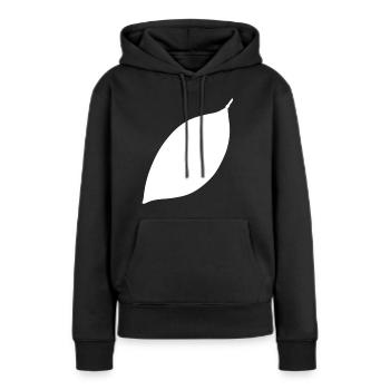 Feuille Symbole Forme Nature - Sweat à capuche Premium bio Femme - noir - Devant - Julia (174cm)
