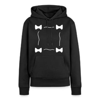 Cadre de symbole de boucle à quatre boucles - Sweat à capuche Premium bio Femme - noir - Devant - Julia (174cm)