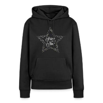 briller comme une star / Stern, bling bling - Sweat à capuche Premium bio Femme - noir - Devant - Julia (174cm)