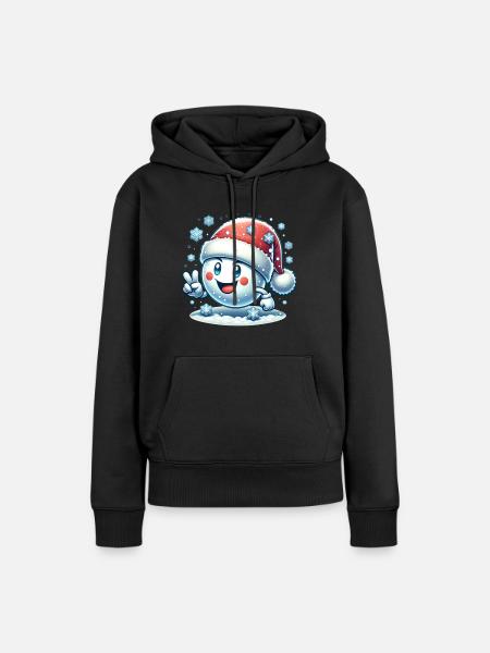 Weihnachts Schneeball Schneeflocken Weihnachten - Frauen Premium Bio Hoodie - Schwarz