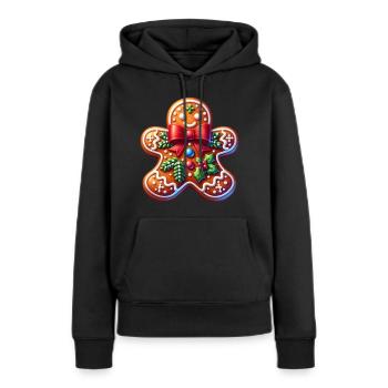 Lebkuchen Weihnachtsgeschenk - Frauen Premium Bio Hoodie - Schwarz - Vorne - Julia (174cm)