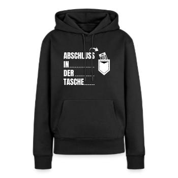 Abschluss in der Tasche Schulabschluss - Frauen Premium Bio Hoodie - Schwarz - Vorne - Julia (174cm)