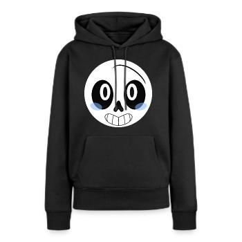 Sans - Frauen Premium Bio Hoodie - Schwarz - Vorne - Julia (174cm)
