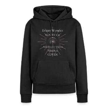 Witch - Frauen Premium Bio Hoodie - Schwarz - Vorne - Julia (174cm)
