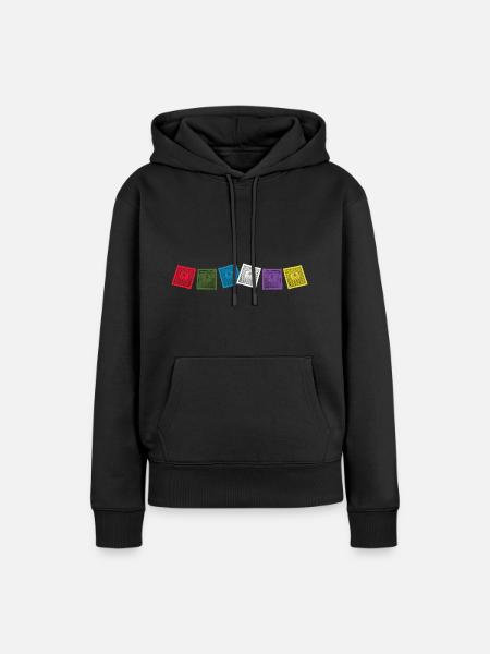 Sherpa Fahnen - Frauen Premium Bio Hoodie - Schwarz