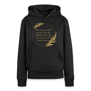 Impossible n'est pas Solution - Sweat à capuche Premium bio Femme - noir - Devant - Julia (174cm)