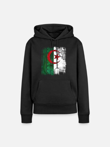 Identity of Algeria - Frauen Premium Bio Hoodie - Schwarz