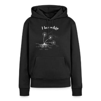 Ich liebe die Natur - Frauen Premium Bio Hoodie - Schwarz - Vorne - Julia (174cm)