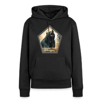 ÎLE DE VANCOUVER - Sweat à capuche Premium bio Femme - noir - Devant - Julia (174cm)
