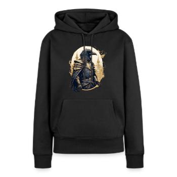 Raven Armor Medieval Castle Knight Bird - Sweat à capuche Premium bio Femme - noir - Devant - Julia (174cm)