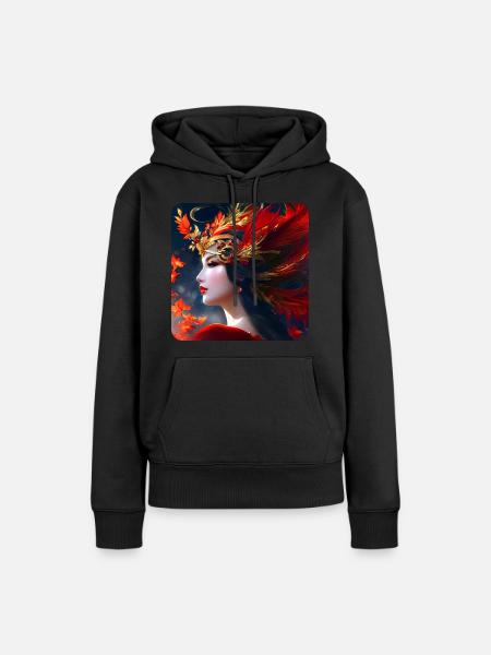 Wunderschöne Fantasy Frau - Frauen Premium Bio Hoodie - Schwarz